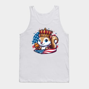 A Whimsical Tribute to American Culture in Cartoon Style Tank Top